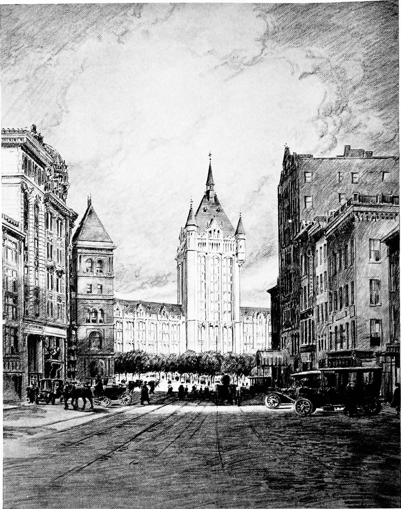 An illustration from Studies for Albany, 1914, leaf 41