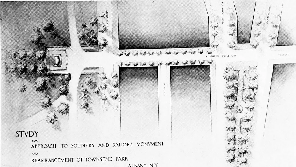 An illustration from Studies for Albany, 1914, leaf 80