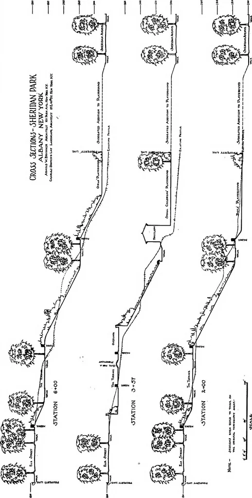 An illustration from Studies for Albany, 1914, leaf 98