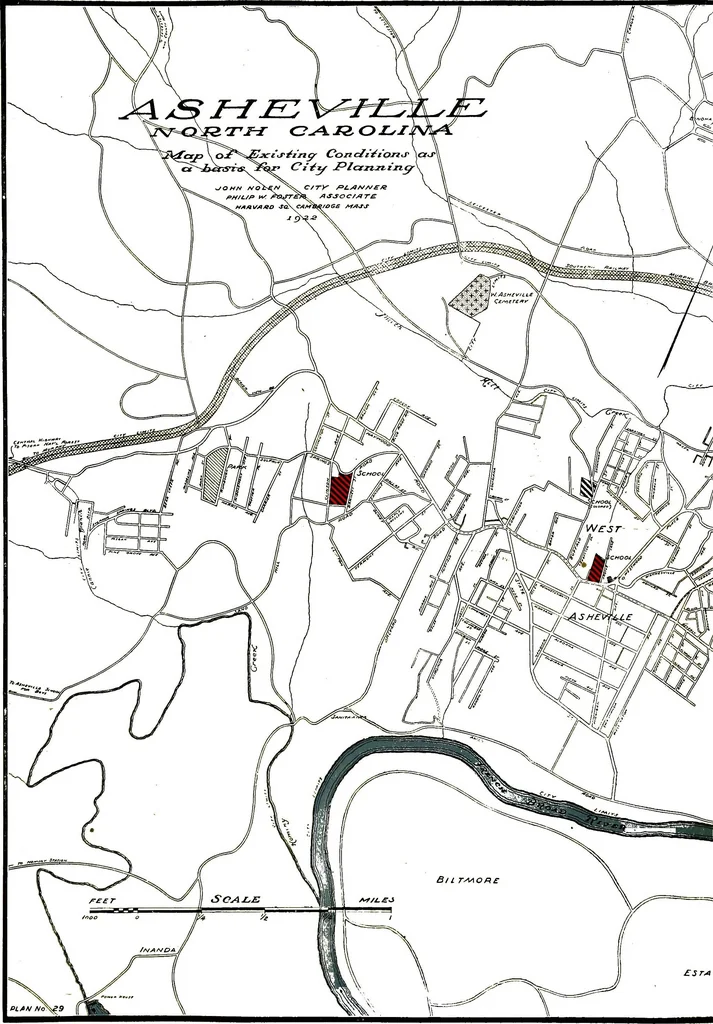 An illustration from Asheville city plan, 1922, leaf 51