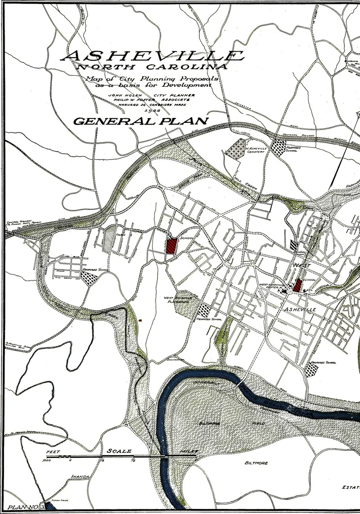 An illustration from Asheville city plan, 1922, leaf 55