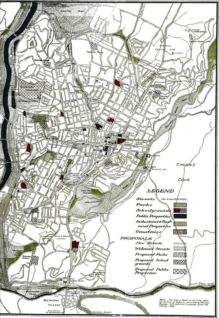 An illustration from Asheville city plan, 1922, leaf 56