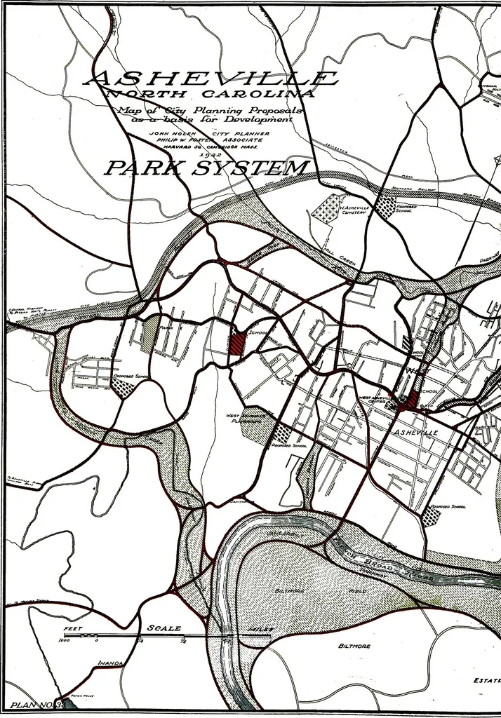 An illustration from Asheville city plan, 1922, leaf 59