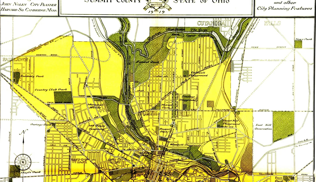 An illustration from City plan for Akron, 1919, leaf 4