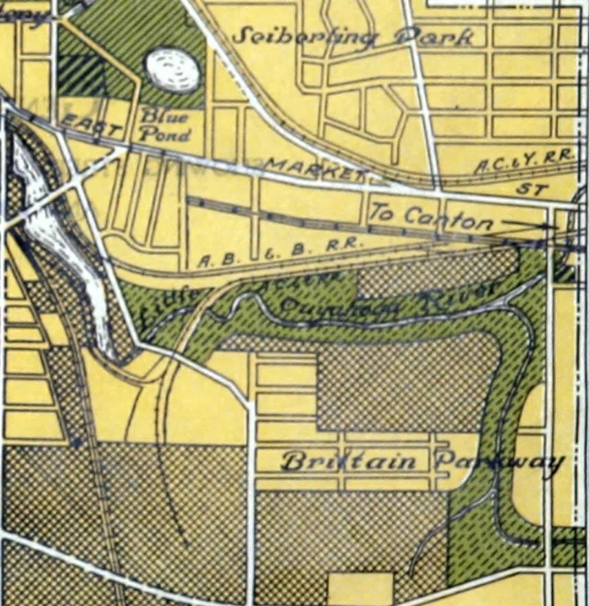 An illustration from City plan for Akron, 1919, leaf 5