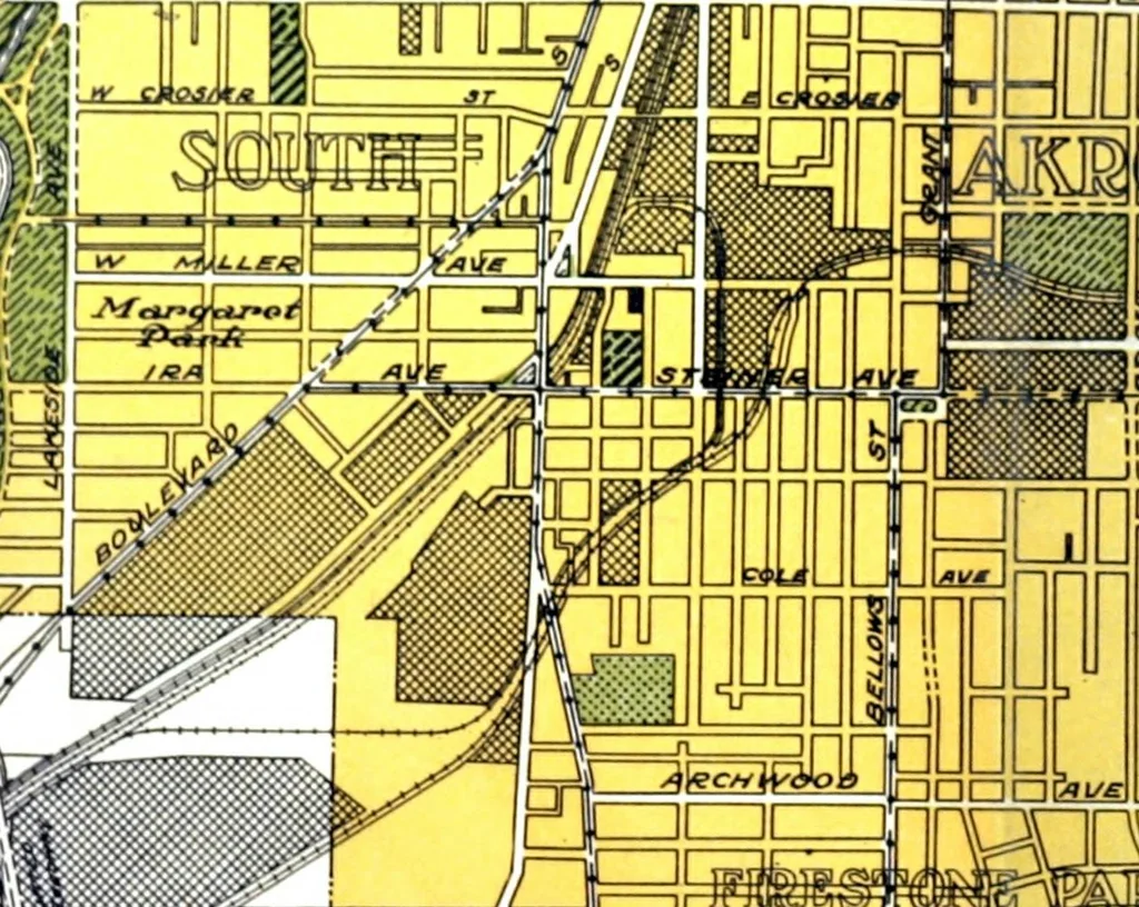 An illustration from City plan for Akron, 1919, leaf 5
