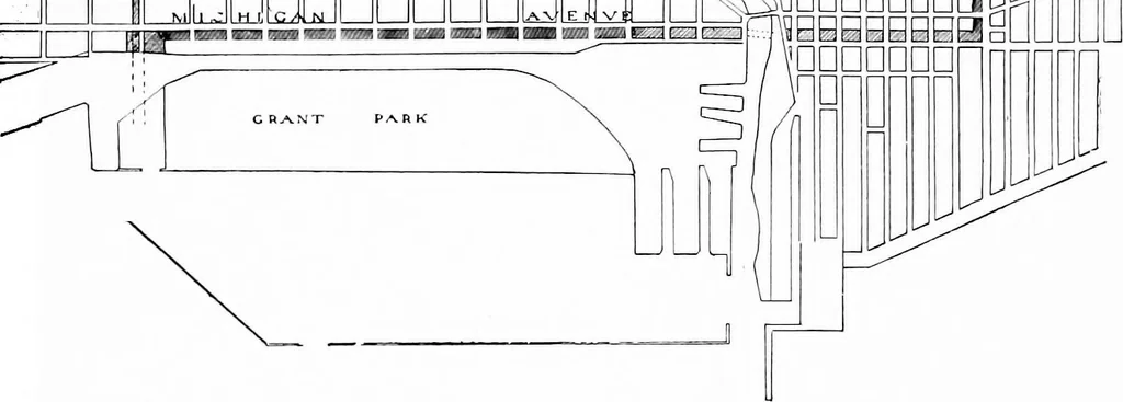 An illustration from Wacker's manual of the plan of Chicago; municipal economy, 1911, leaf 117