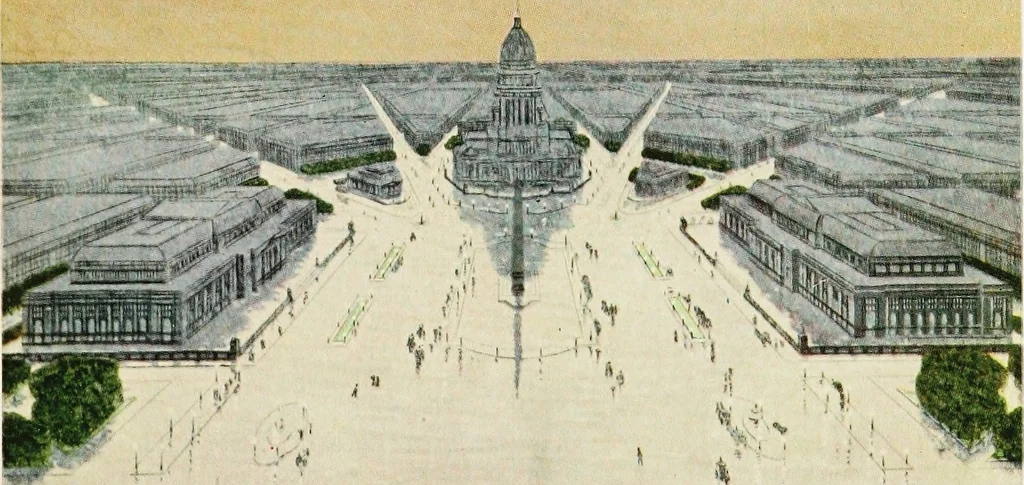 An illustration from Wacker's manual of the plan of Chicago; municipal economy, 1911, leaf 146