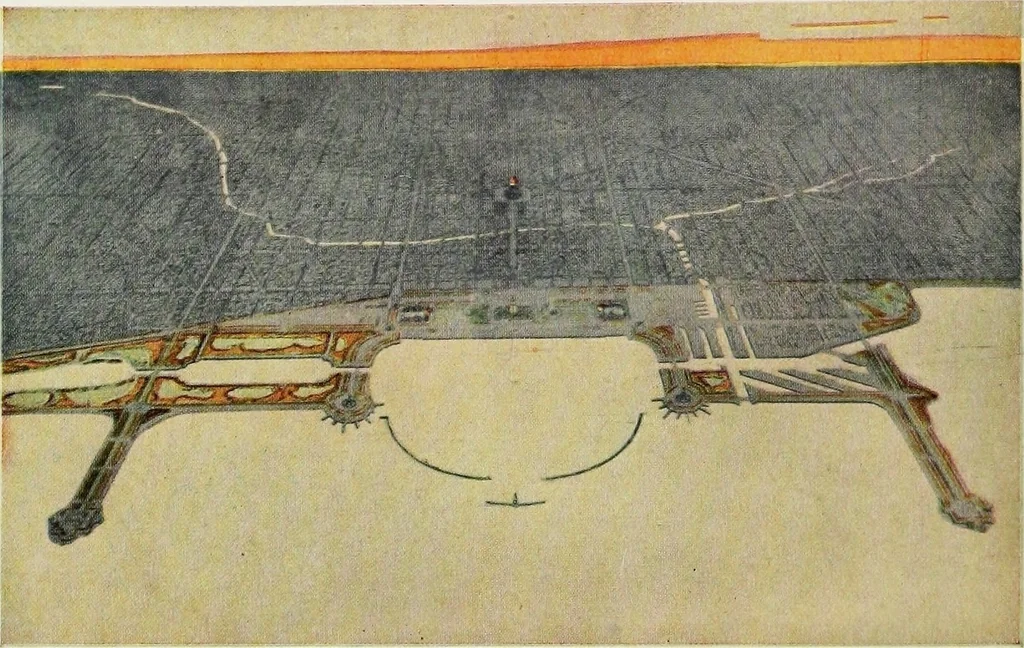 An illustration from Wacker's manual of the plan of Chicago; municipal economy, 1911, leaf 43