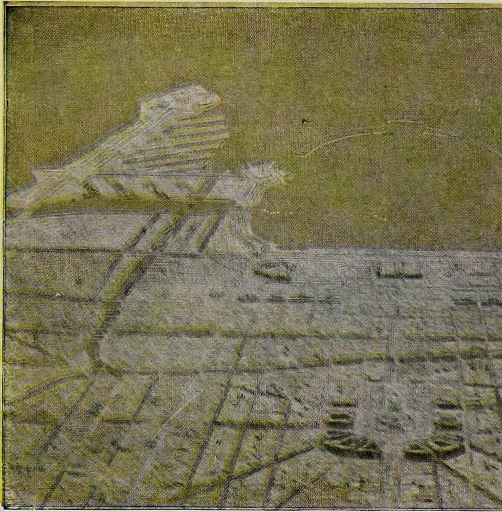 An illustration from Wacker's manual of the plan of Chicago: municipal economy. Especially prepared for study in the schools of Chicago., auspices of the Chicago Plan Commission .., 1920, leaf 6