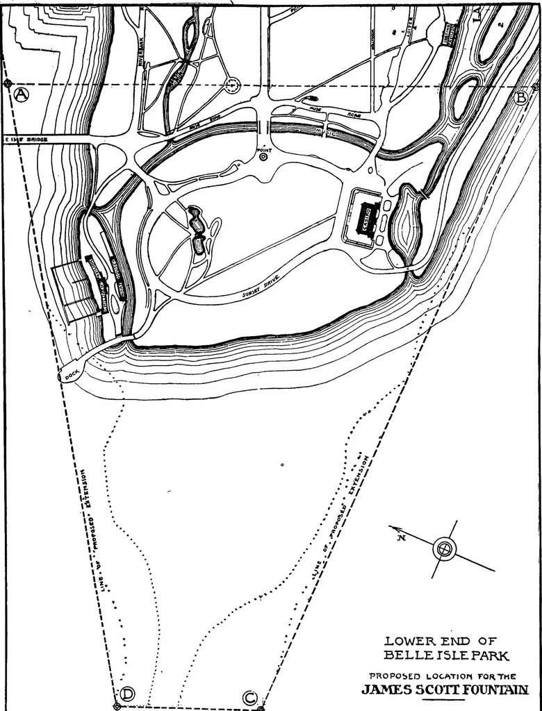 An illustration from Program of competition for the selection of an architect to design and supervise the construction of the James Scott fountain, 1914, leaf 36