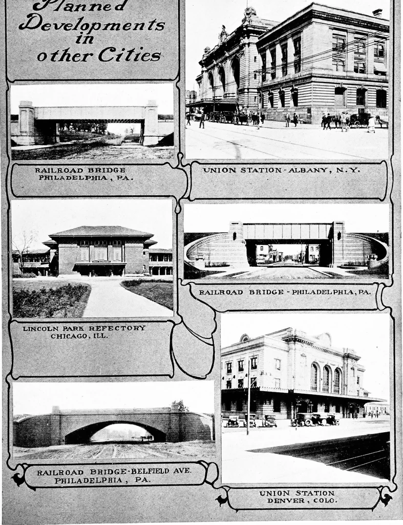 An illustration from The city plan of Flint, Michigan, including the reports of John Nolen, city planner, and Bion J. Arnold, transportation engineer, as approved by the City planning board and accepted by the Common council. George C. Kellar, mayor. Frank D. King, city clerk, 1920, leaf 109
