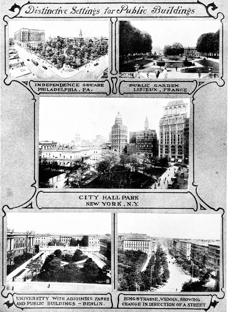 An illustration from The city plan of Flint, Michigan, including the reports of John Nolen, city planner, and Bion J. Arnold, transportation engineer, as approved by the City planning board and accepted by the Common council. George C. Kellar, mayor. Frank D. King, city clerk, 1920, leaf 61