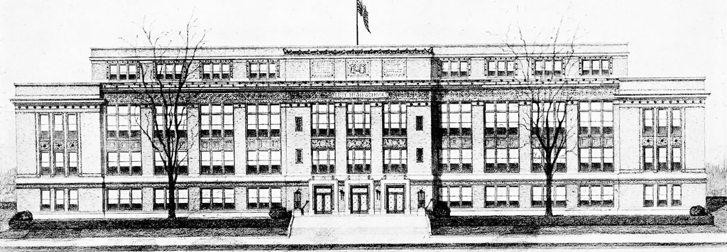 An illustration from The city plan of Flint, Michigan, including the reports of John Nolen, city planner, and Bion J. Arnold, transportation engineer, as approved by the City planning board and accepted by the Common council. George C. Kellar, mayor. Frank D. King, city clerk, 1920, leaf 66