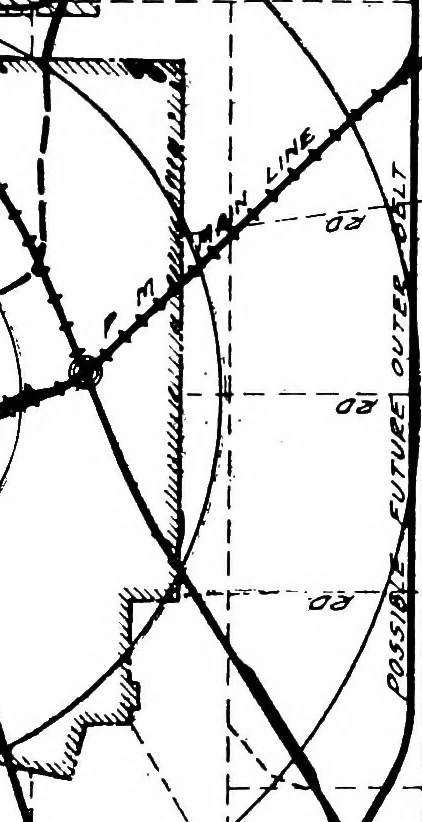 An illustration from The city plan of Flint, Michigan, including the reports of John Nolen, city planner, and Bion J. Arnold, transportation engineer, as approved by the City planning board and accepted by the Common council. George C. Kellar, mayor. Frank D. King, city clerk, 1920, leaf 84