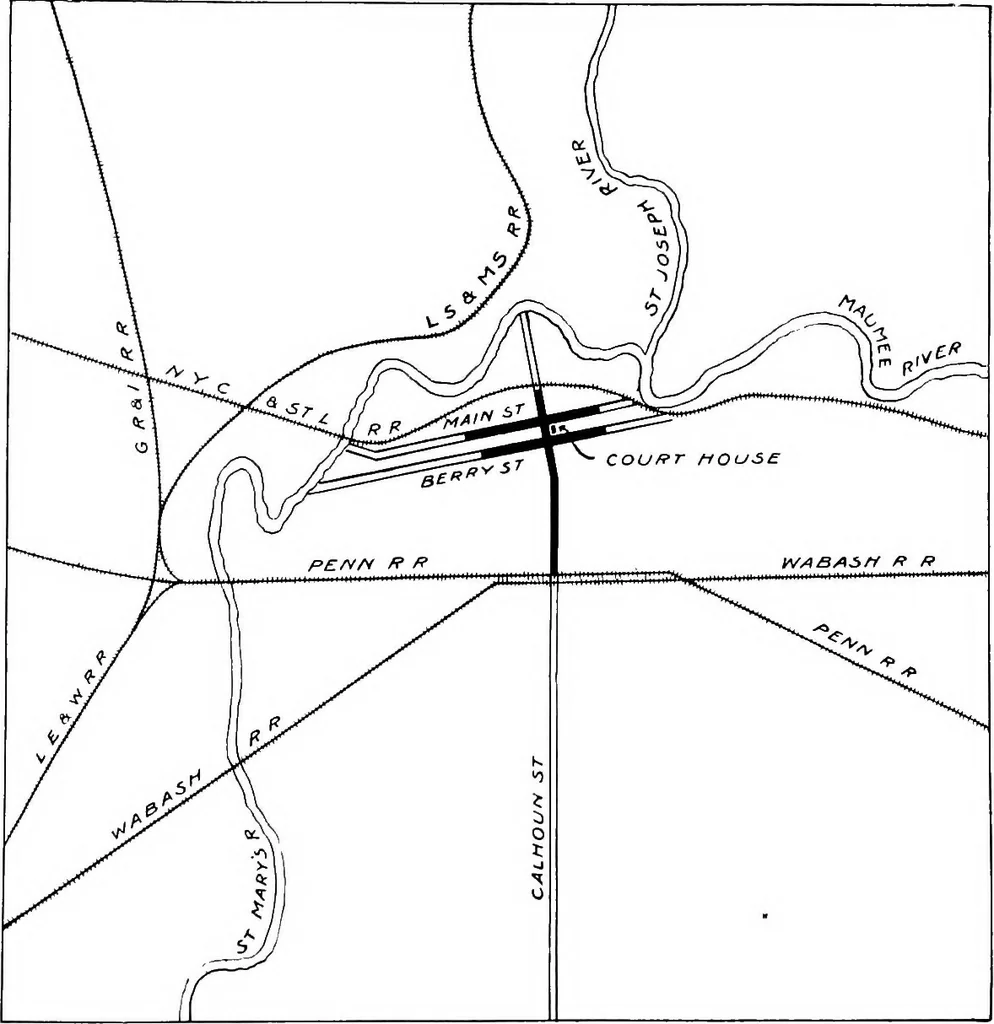 An illustration from Report of Charles Mulford Robinson for Fort Wayne Civic Improvement Association, 1910, leaf 17