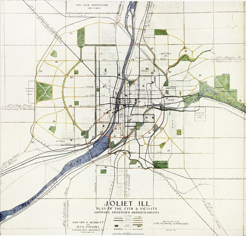 An illustration from City plan of Joliet, 1921, leaf 28