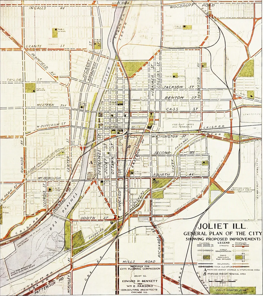 An illustration from City plan of Joliet, 1921, leaf 31