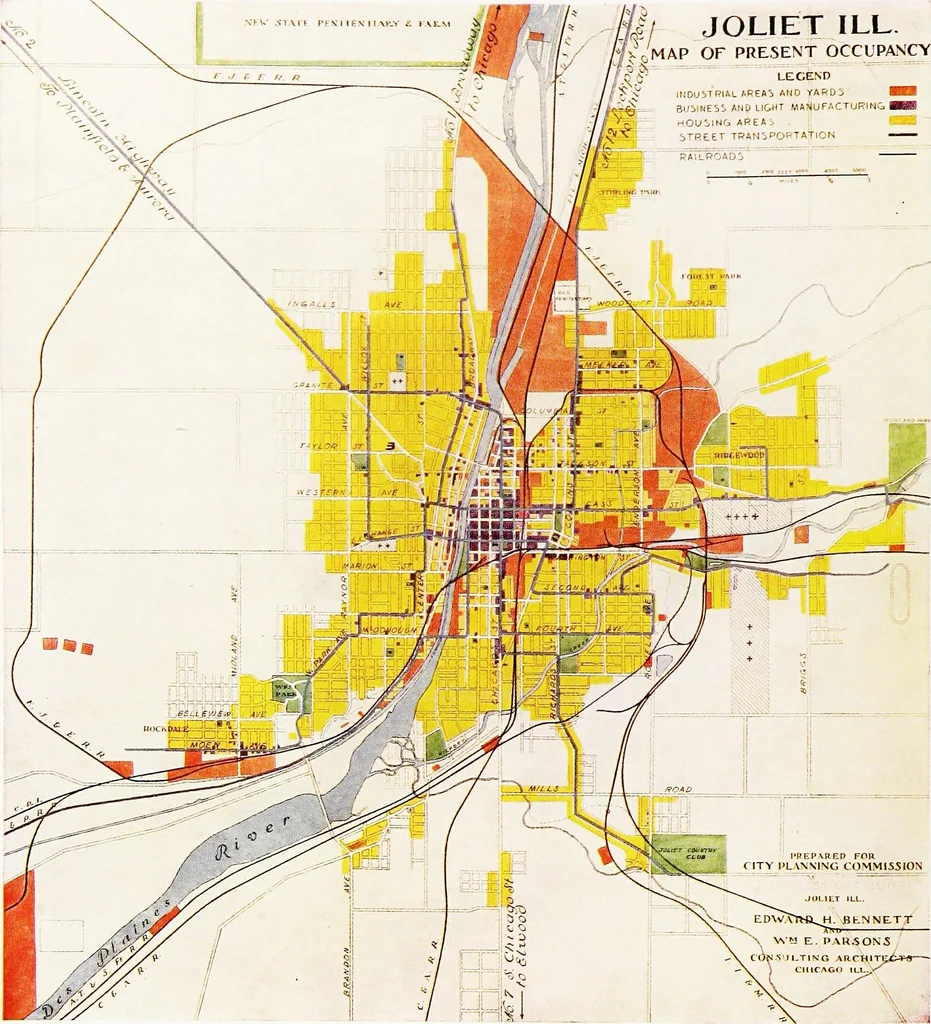 An illustration from City plan of Joliet, 1921, leaf 44