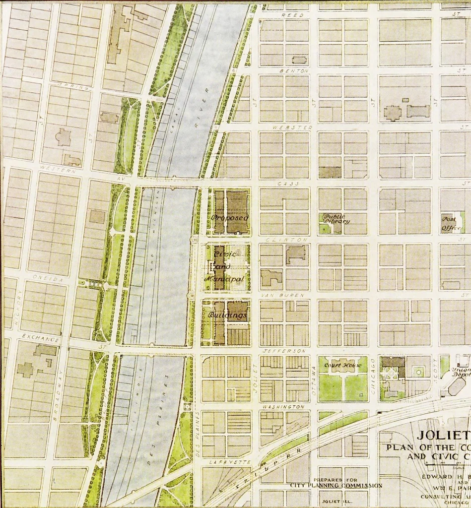 An illustration from City plan of Joliet, 1921, leaf 54