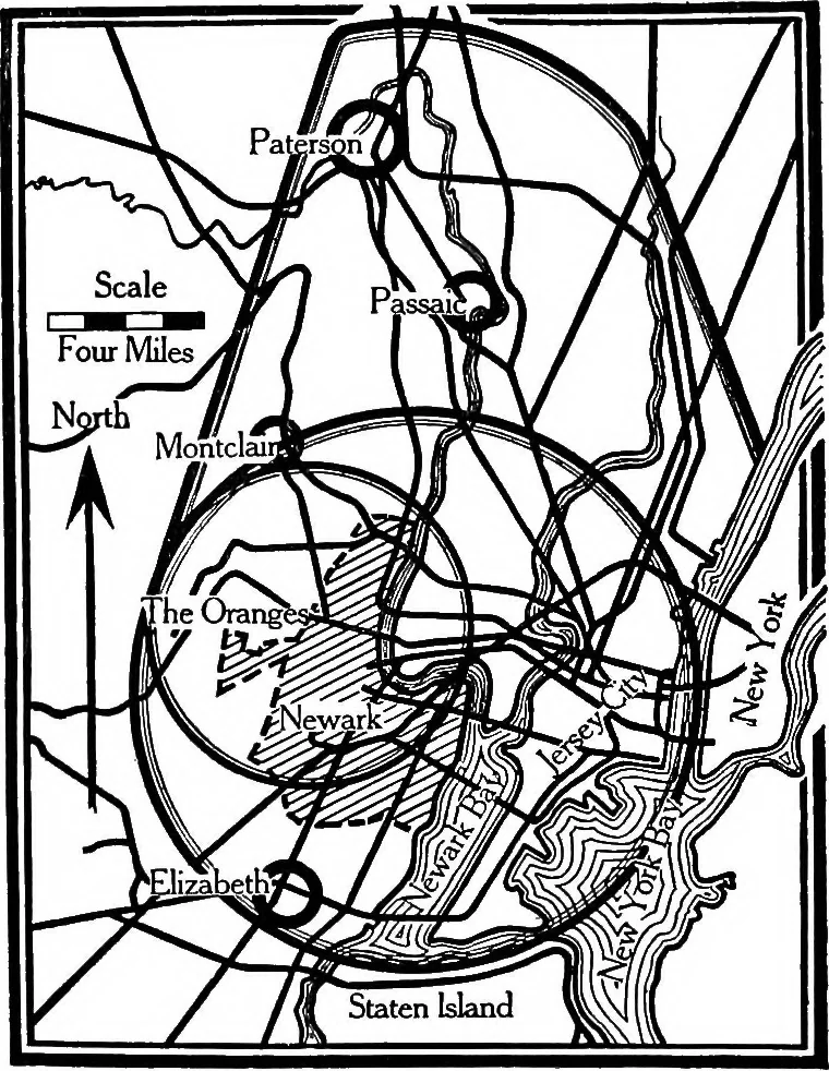 An illustration from City planning for Newark. The City plan commission, Newark, New Jersey, 1913, leaf 35