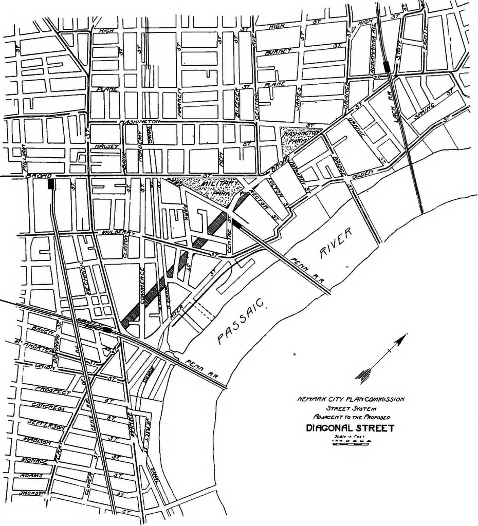 An illustration from City planning for Newark. The City plan commission, Newark, New Jersey, 1913, leaf 50