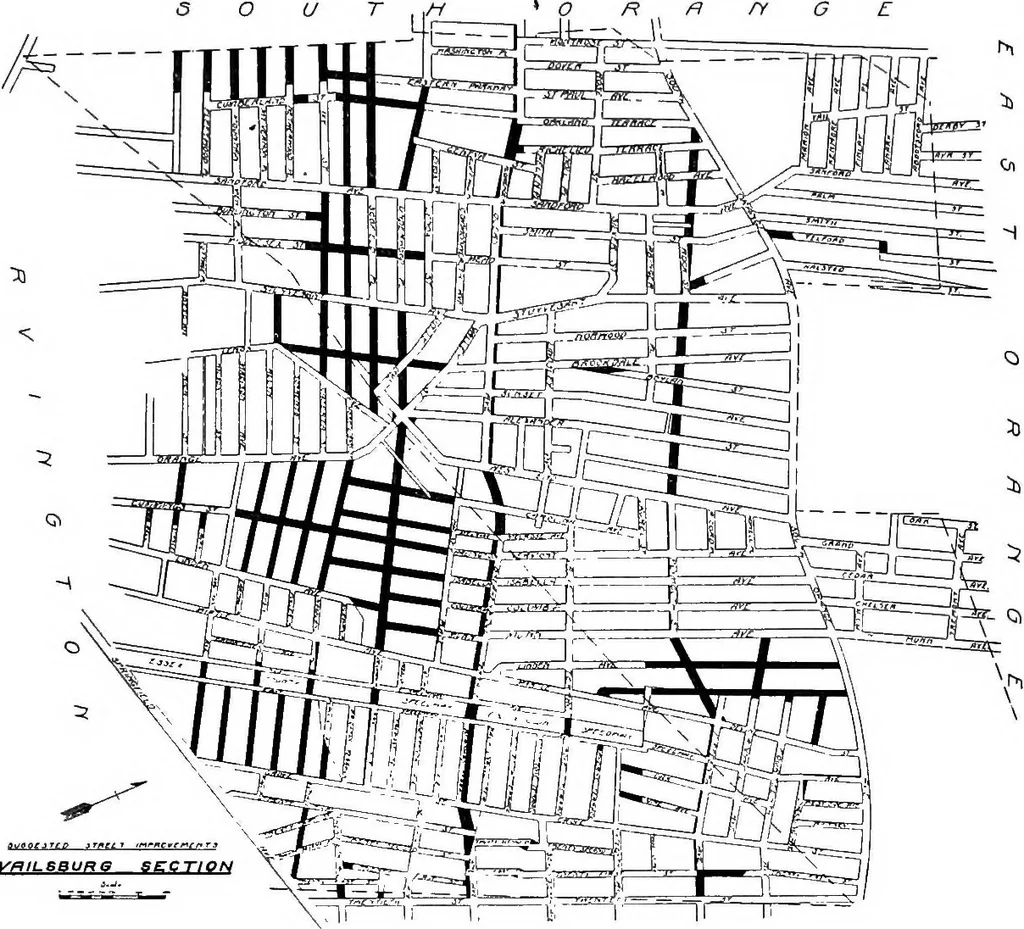 An illustration from City planning for Newark. The City plan commission, Newark, New Jersey, 1913, leaf 76