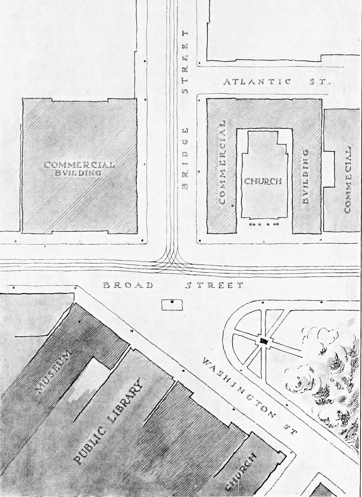 An illustration from City planning for Newark. The City plan commission, Newark, New Jersey, 1913, leaf 90