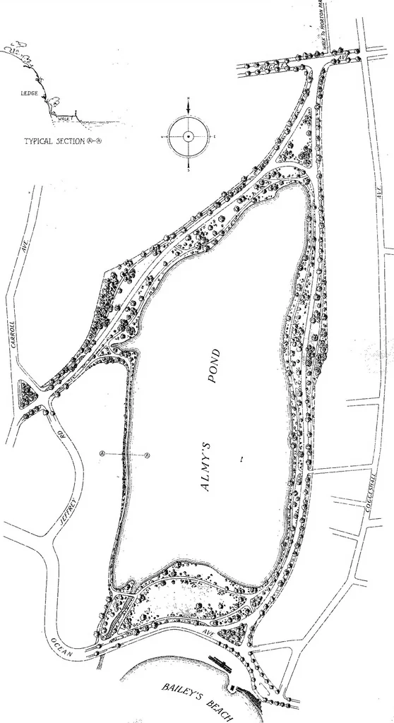 An illustration from Proposed improvements for Newport;, 1913, leaf 43