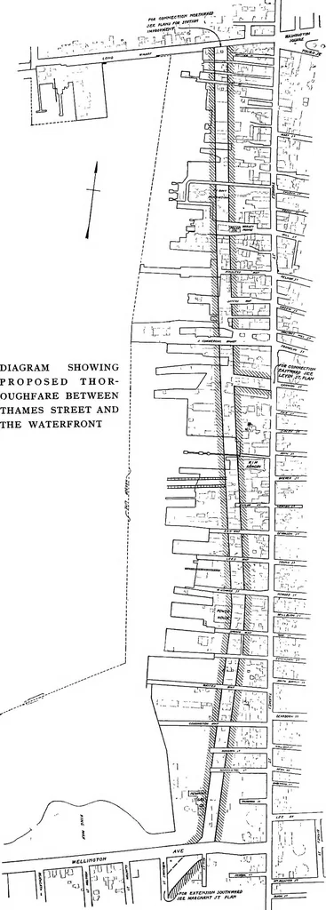 An illustration from Proposed improvements for Newport;, 1913, leaf 48