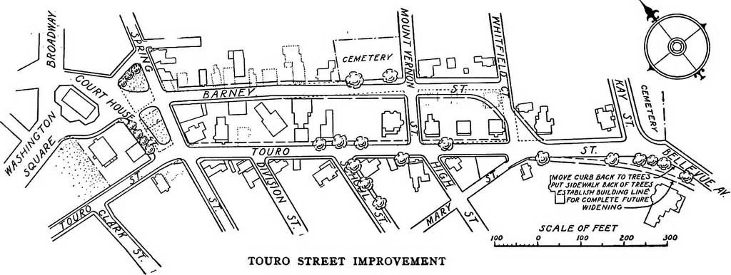 An illustration from Proposed improvements for Newport;, 1913, leaf 53