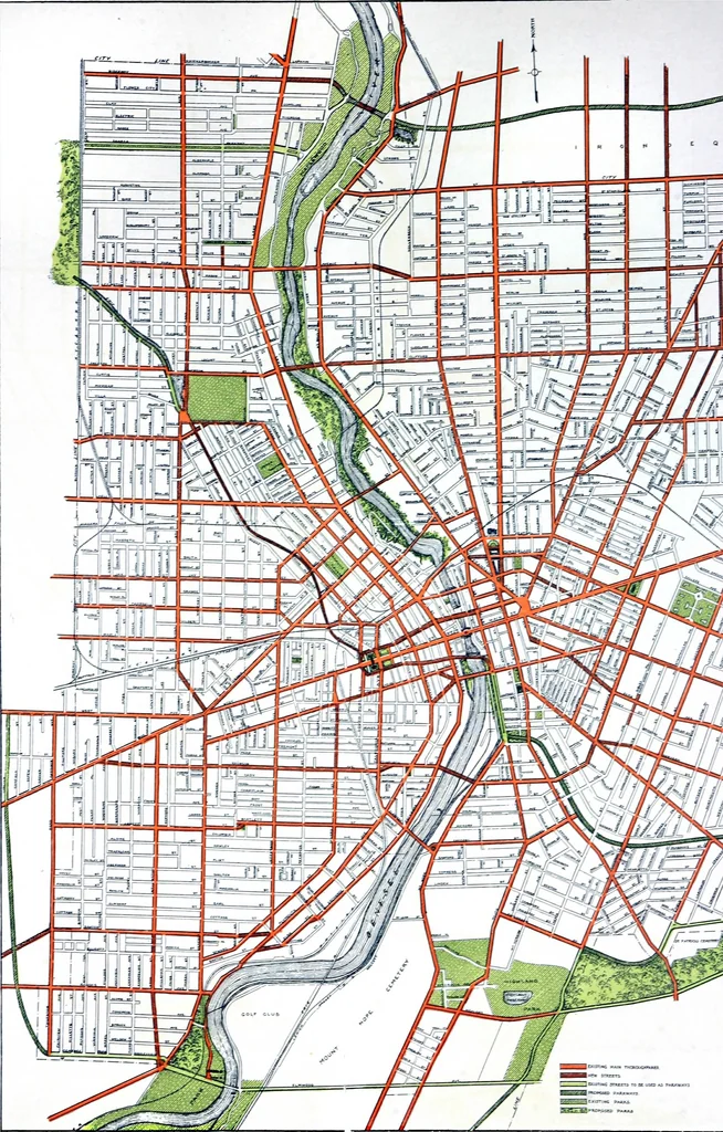 An illustration from A city plan for Rochester; a report, 1911, leaf 38
