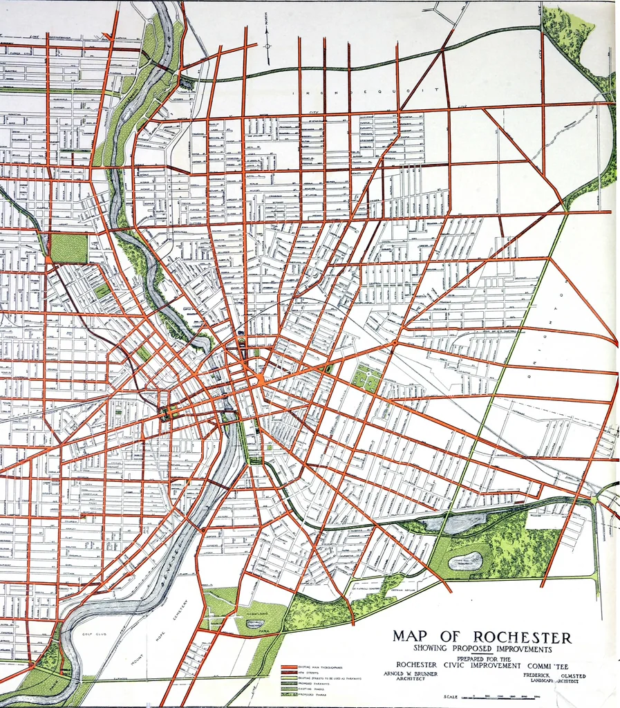 An illustration from A city plan for Rochester; a report, 1911, leaf 39