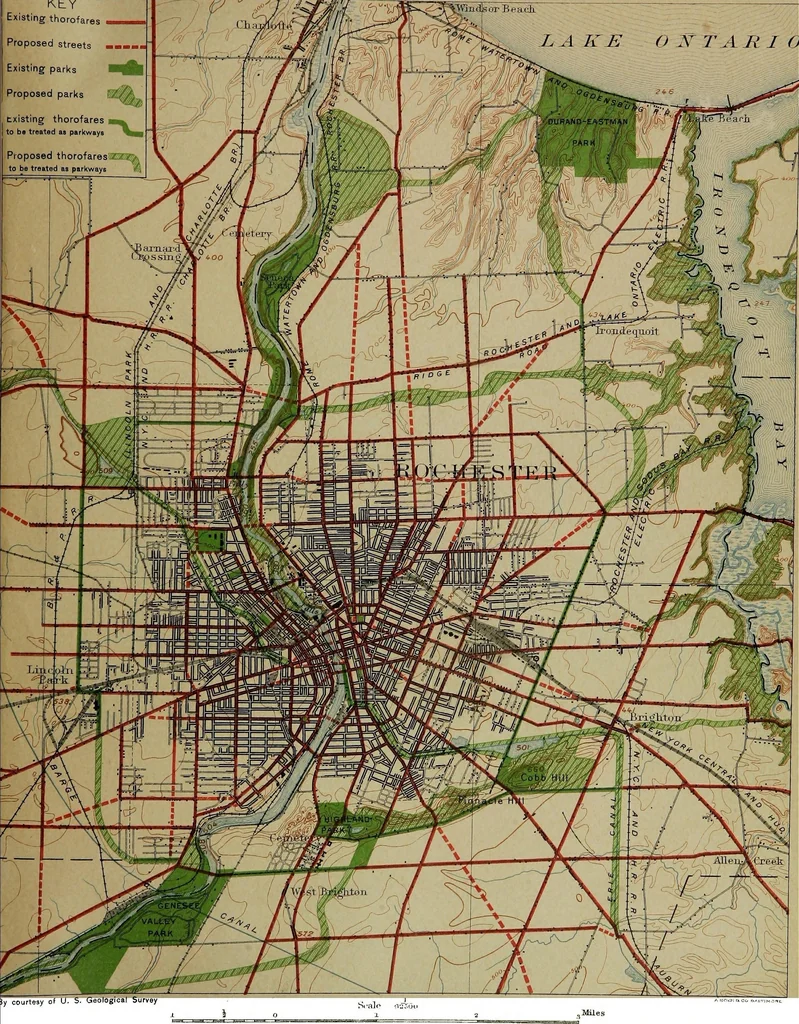 An illustration from A city plan for Rochester; a report, 1911, leaf 49