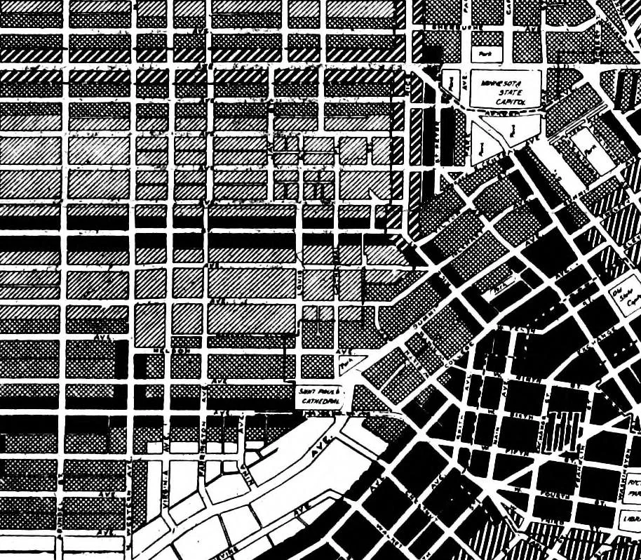 An illustration from Plan of Saint Paul, the capital city of Minnesota, 1922, leaf 55