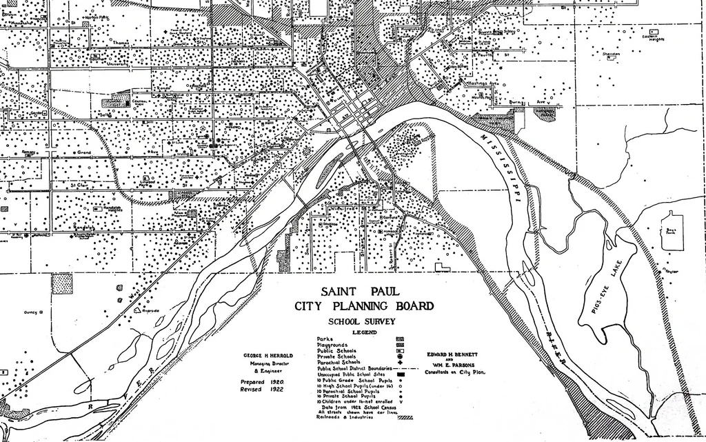 An illustration from Plan of Saint Paul, the capital city of Minnesota, 1922, leaf 79
