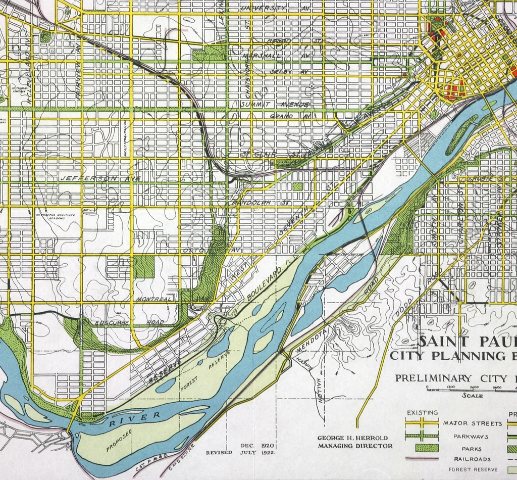 An illustration from Plan of Saint Paul, the capital city of Minnesota, 1922, leaf 94