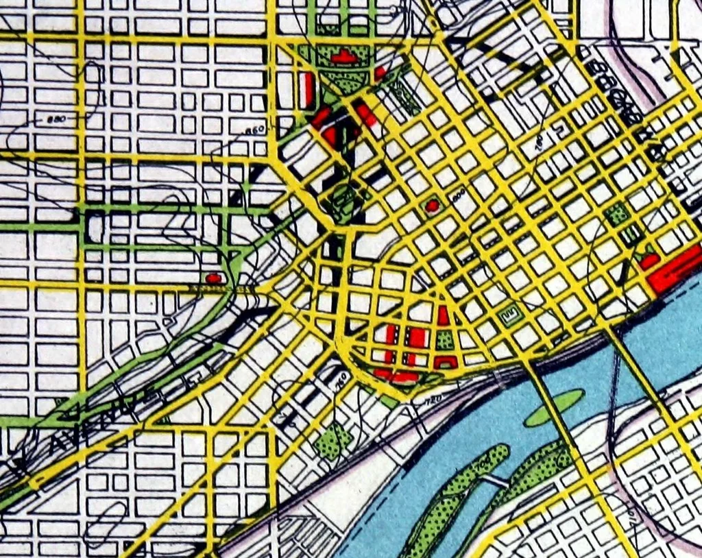 An illustration from Plan of Saint Paul, the capital city of Minnesota, 1922, leaf 95