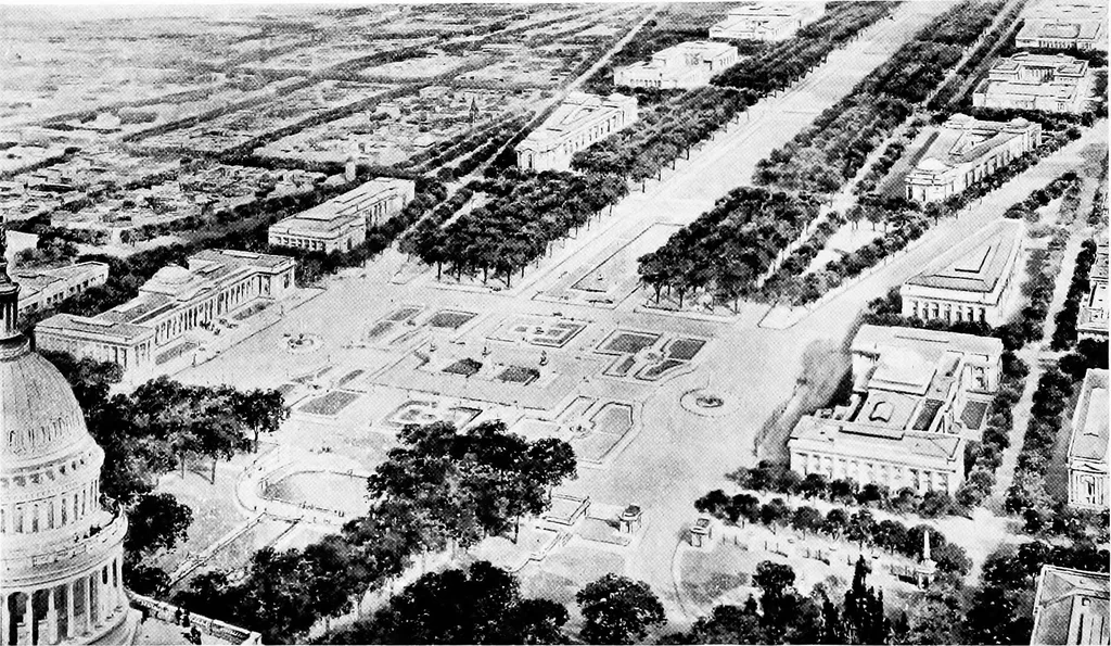 An illustration from The development of Washington with special reference to the Lincoln memorial, 1911, leaf 17