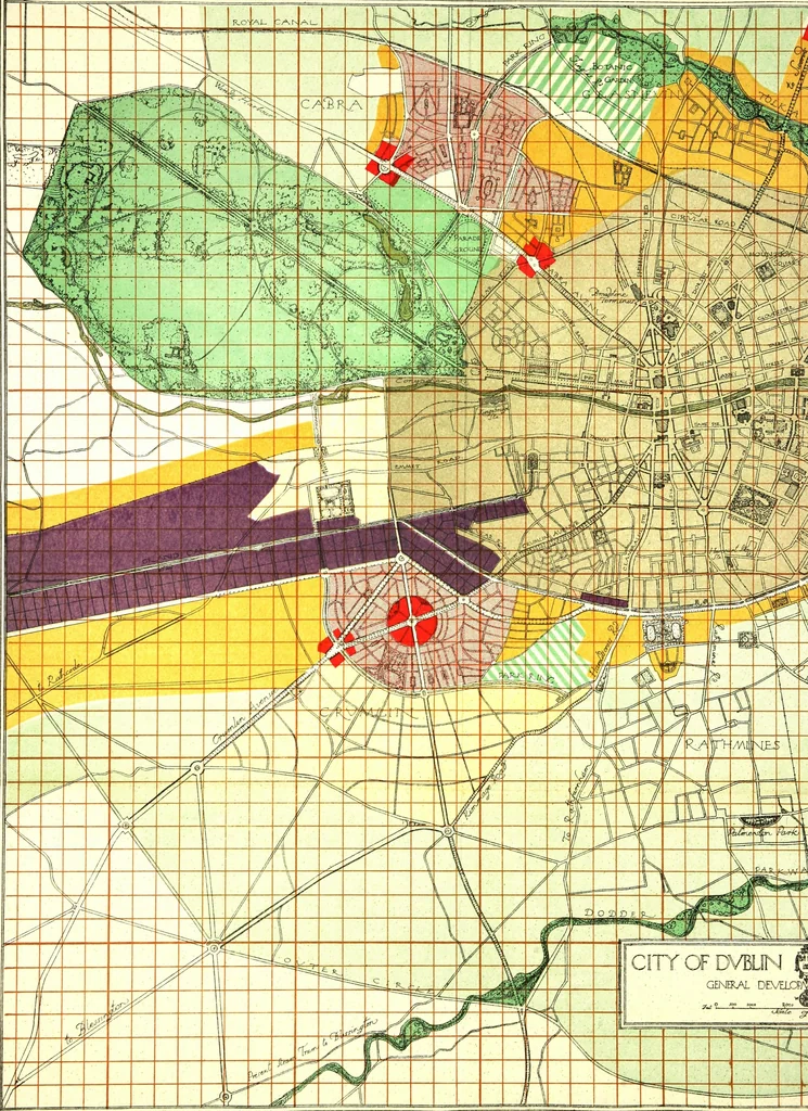 An illustration from Dublin of the future : the new town plan, being the scheme awarded teh first prize in the international competition, 1922, leaf 119