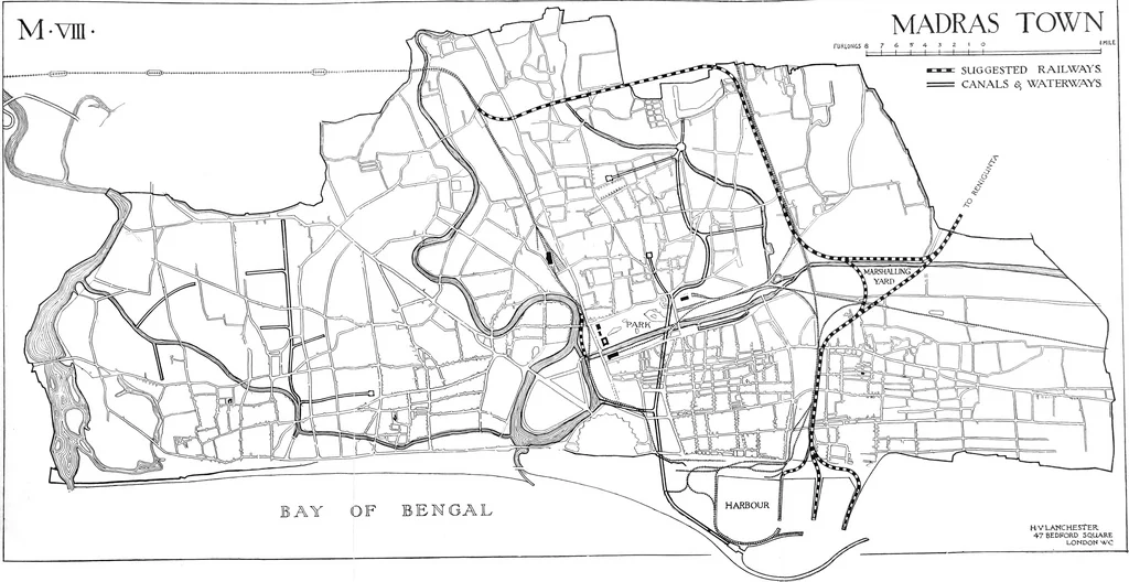 An illustration from Town planning in Madras : a review of the conditions and requirements of city improvement and development in the Madras Presidency, 1918, leaf 120