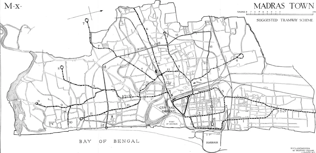 An illustration from Town planning in Madras : a review of the conditions and requirements of city improvement and development in the Madras Presidency, 1918, leaf 122