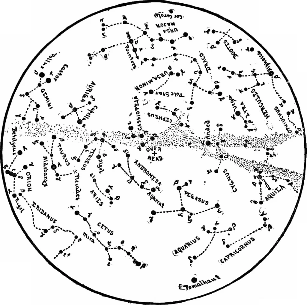 An illustration from The stars and their stories; a book for young people, 1913, leaf 295