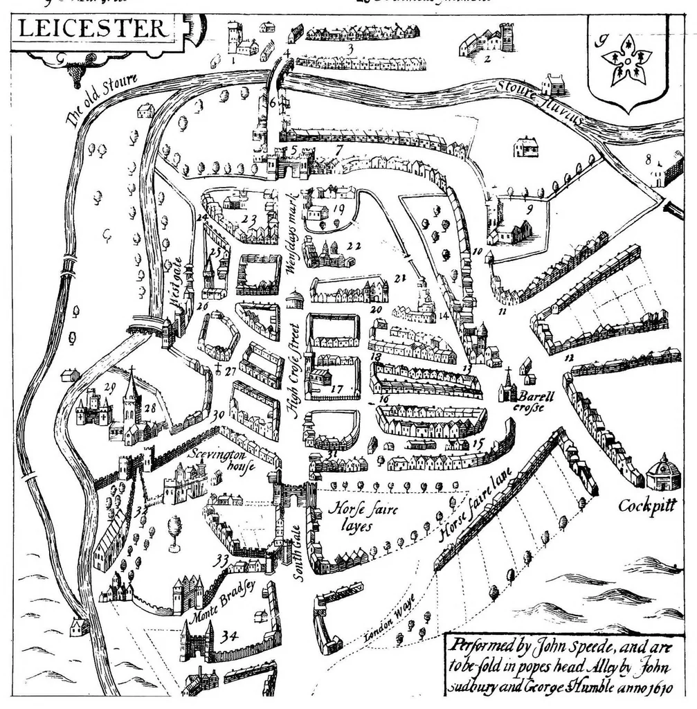 An illustration from Notices illustrative of the drama, and other popular amusements, chiefly in the sixteenth and seventeenth centuries, incidentally illustrating Shakespeare and his contemporaries; extracted from the chamberlains' accounts and other manuscripts of the borough of Leicester, 1865, leaf 7