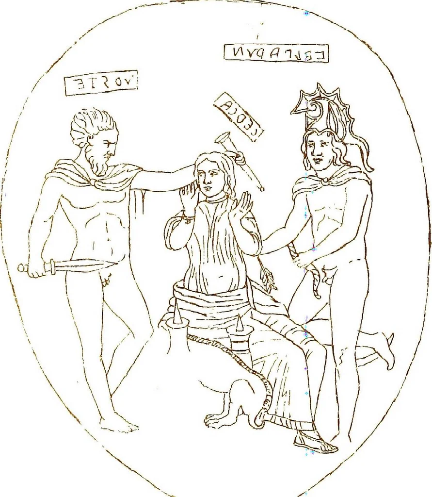 An illustration from Myths of the Odyssey in art and literature, 1882, leaf 166