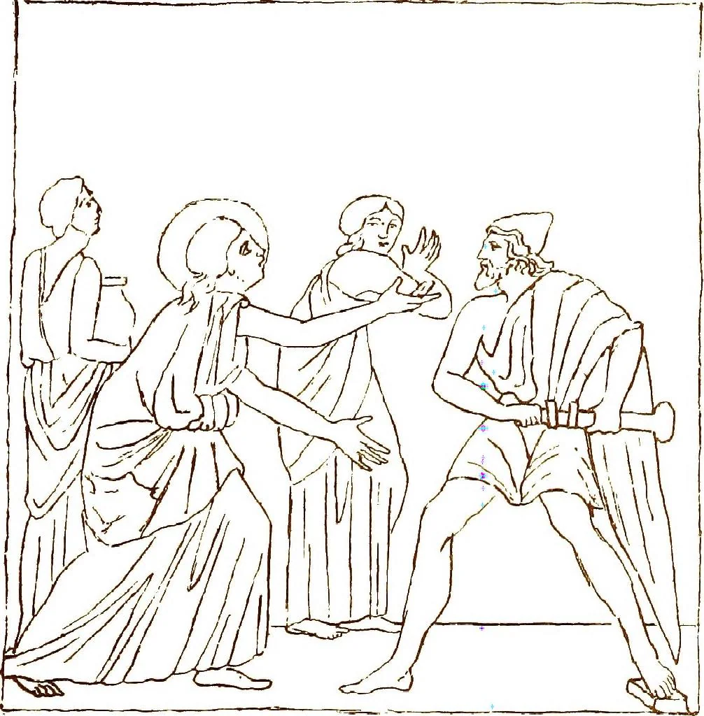 An illustration from Myths of the Odyssey in art and literature, 1882, leaf 170