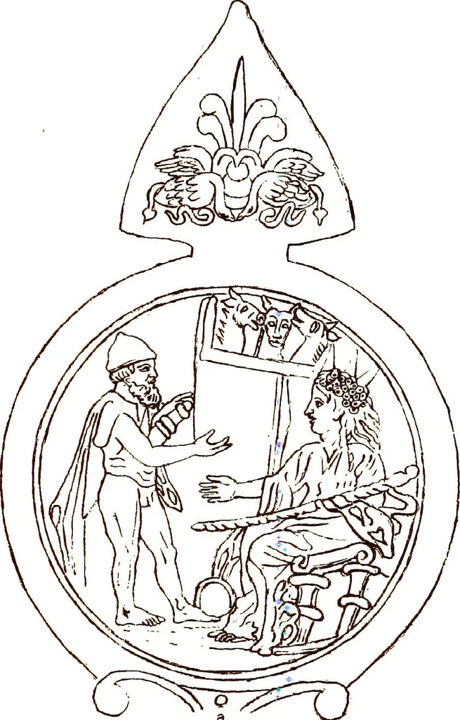 An illustration from Myths of the Odyssey in art and literature, 1882, leaf 174