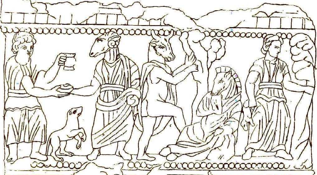 An illustration from Myths of the Odyssey in art and literature, 1882, leaf 194