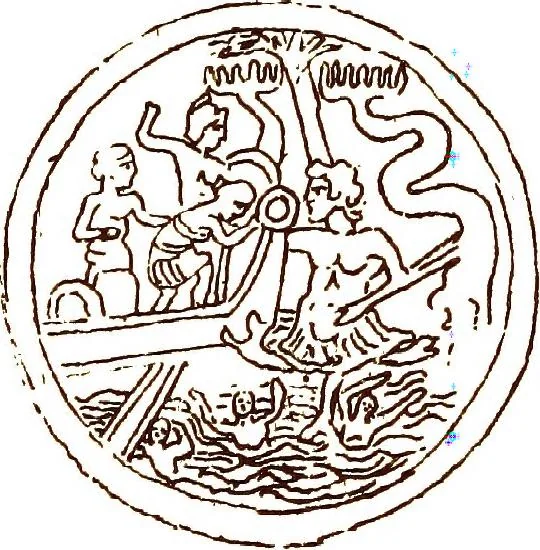 An illustration from Myths of the Odyssey in art and literature, 1882, leaf 348