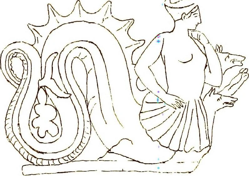 An illustration from Myths of the Odyssey in art and literature, 1882, leaf 360
